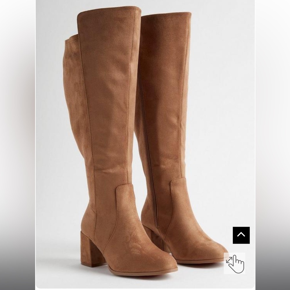 New never worn Block Heel Over the Knee Wide Calf Boots
